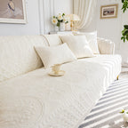 Cotton Quilted Sofa Cover, Non-Slip Couch Protector Fits Backrest, Seat & Armrest