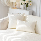 Cotton Quilted Sofa Cover, Non-Slip Couch Protector Fits Backrest, Seat & Armrest