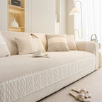 Herringbone Sofa Protector Cover, Non-Slip Couch Cover for Seat, Back & Arms
