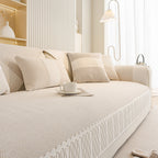 Herringbone Sofa Protector Cover, Non-Slip Couch Cover for Seat, Back & Arms