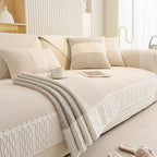 Herringbone Sofa Protector Cover, Non-Slip Couch Cover for Seat, Back & Arms