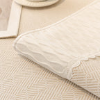Herringbone Sofa Protector Cover, Non-Slip Couch Cover for Seat, Back & Arms