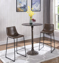 Rustic Dark Russet and Antique Bronze CounterHeight  Table