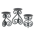 Scrollwork Candle Stand Trio