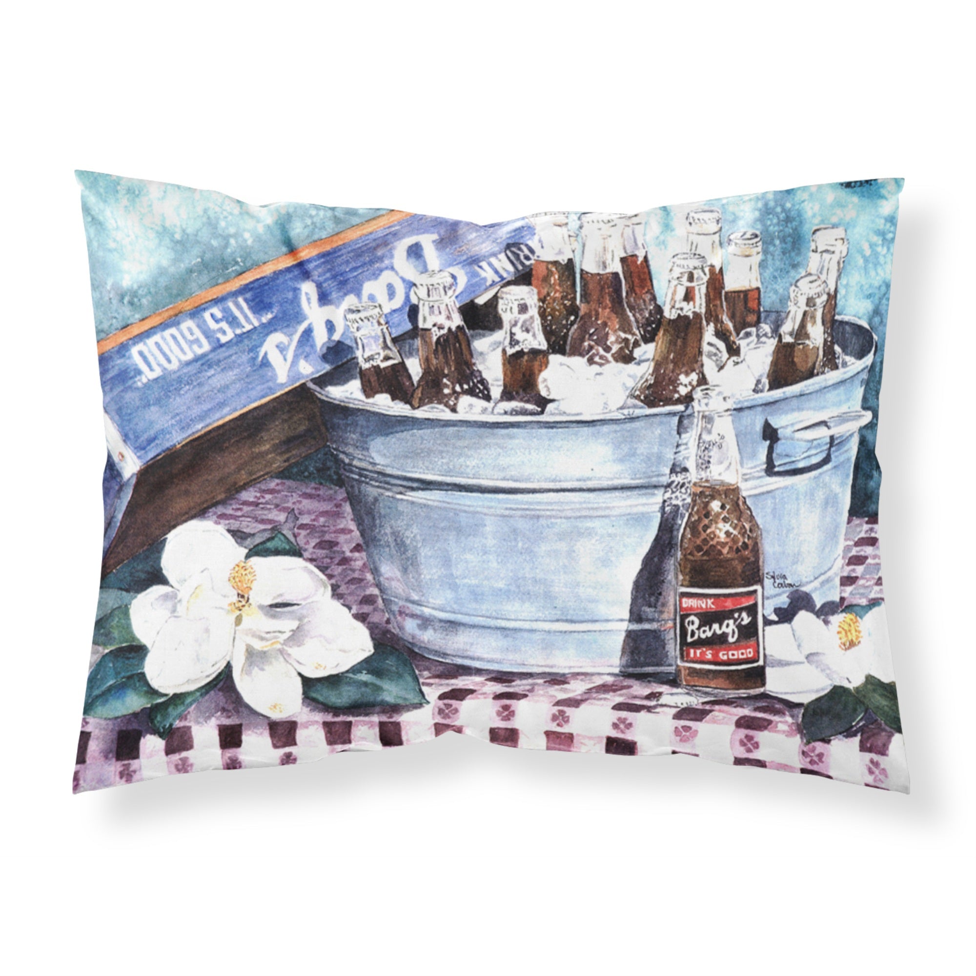 'Caroline'S Treasures 1003Pillowcase Bar'S And Old Washtub Moisture Wicking Fabric Standard Pillowcase, Large, Multicolor'