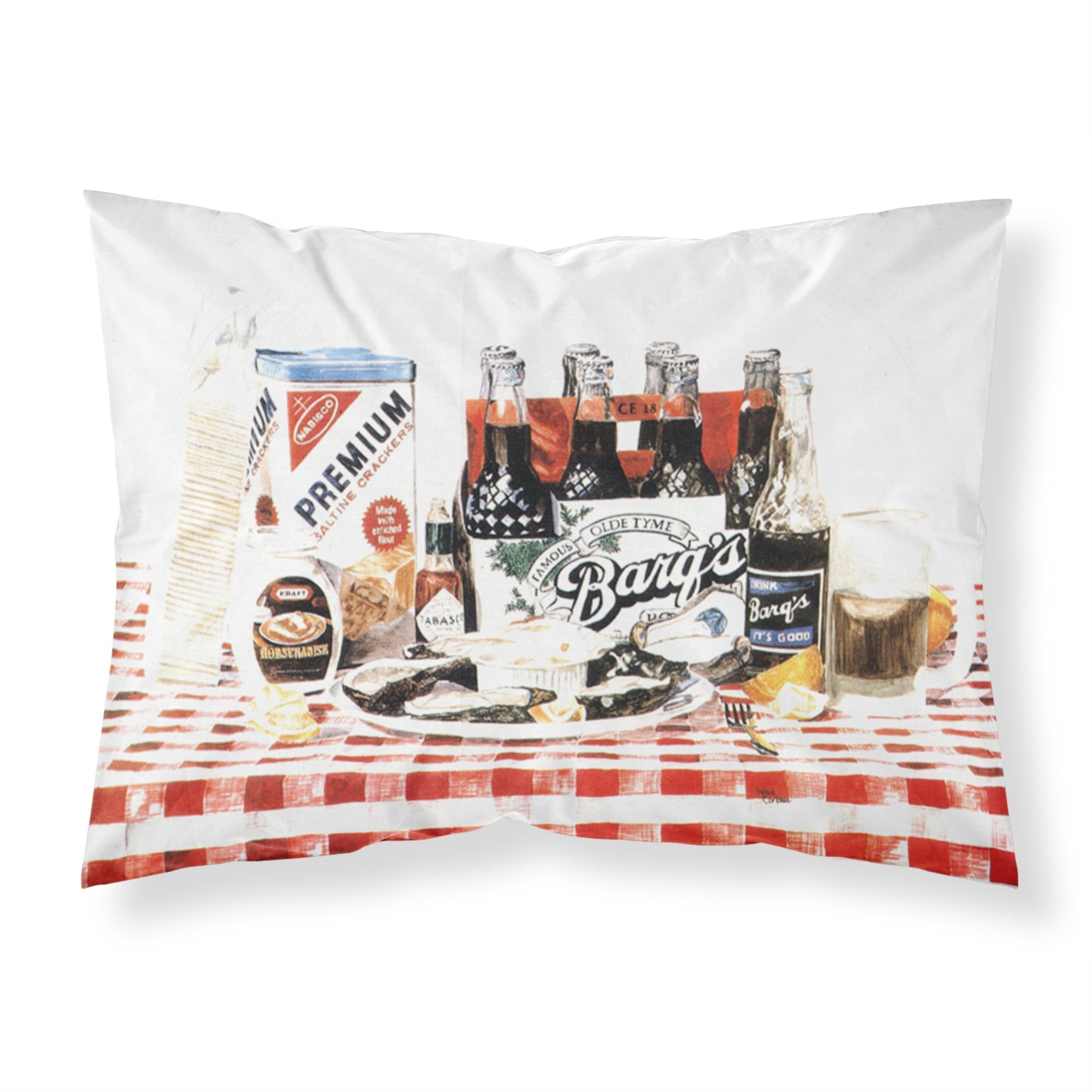 'Caroline'S Treasures 1004Pillowcase Bar'S Oysters Moisture Wicking Fabric Standard Pillowcase, Large, Multicolor'