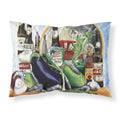 'Caroline'S Treasures 1007Pillowcase Eggplant And New Orleans Beers Moisture Wicking Fabric Standard Pillowcase, Large, Multico