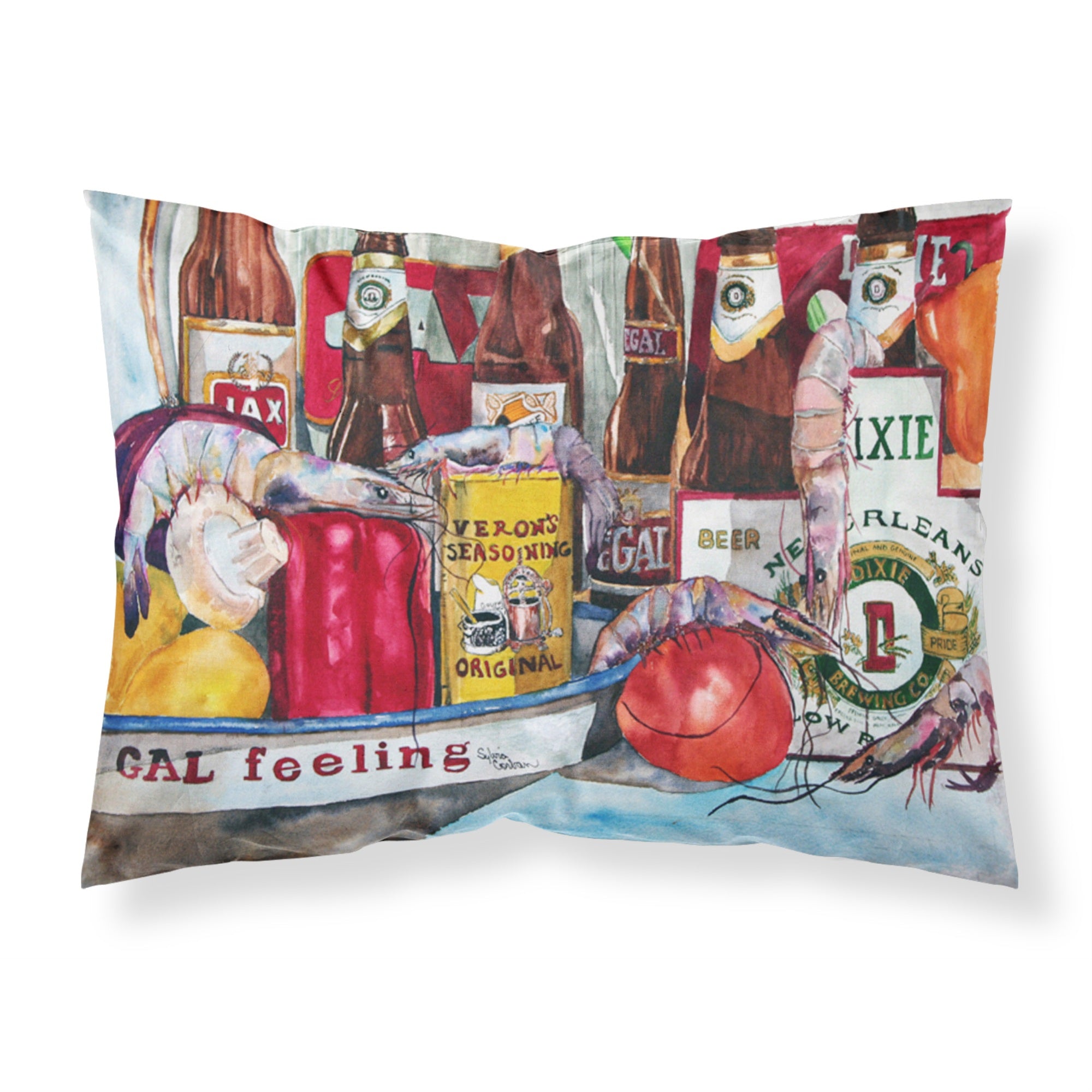 'Caroline'S Treasures 1010Pillowcase Vernon'S And New Orleans Beers Moisture Wicking Fabric Standard Pillowcase, Large, Multico