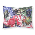 'Caroline'S Treasures 1012Pillowcase Bar'S And Armed Forces Moisture Wicking Fabric Standard Pillowcase, Large, Multicolor'