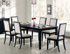 Coaster Fine Furniture Louise Extendable Dining Table 78-Inch Black MDF, Asian Hardwood, Ash Veneer