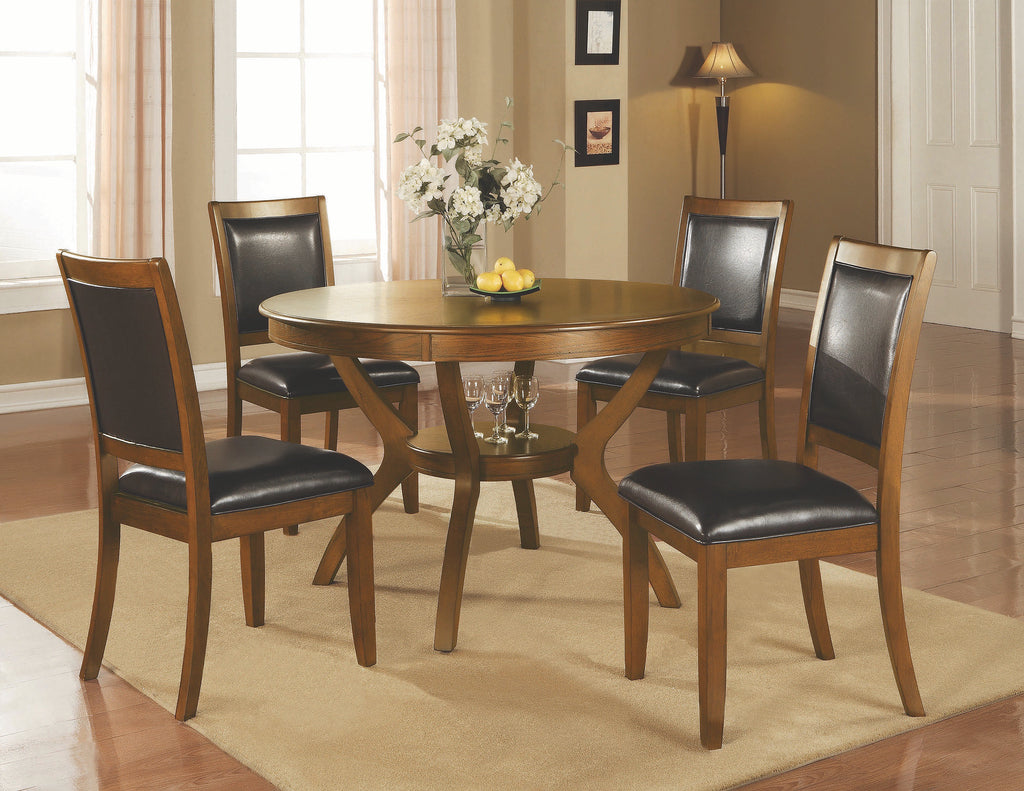 Nelms Table With Shelf Deep Brown