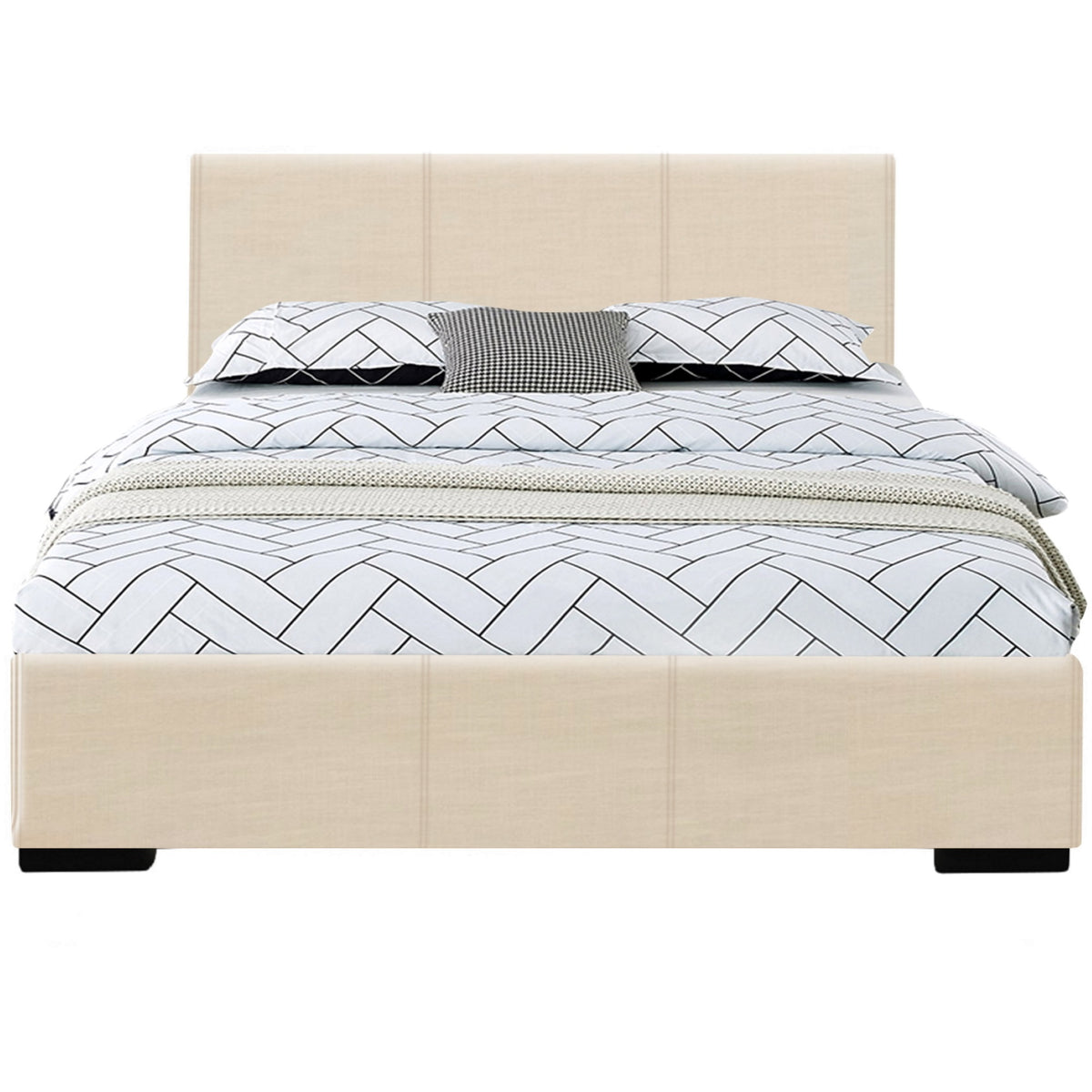 Abbey Platform Bed, Beige, Full