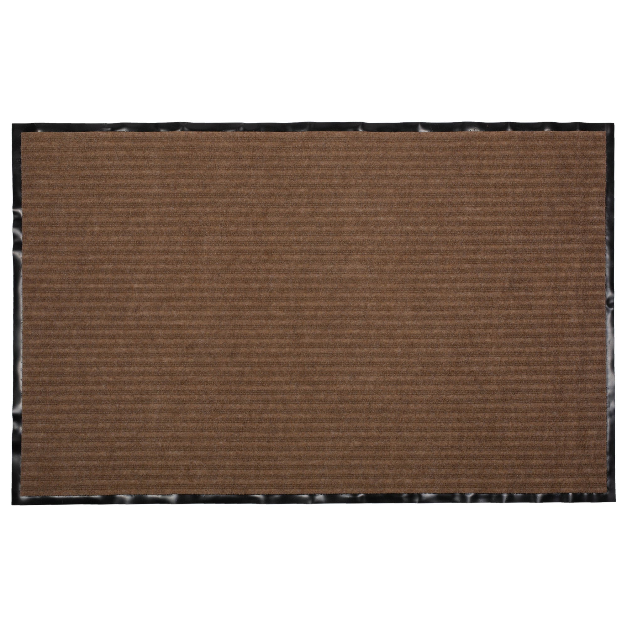 J&M Brown Ribbed Walk Off Utility Mat Brown 30X48