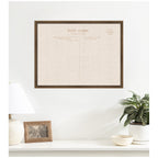 Framed Fabric Pinboard Linen Vintage Post Card Wall Organization