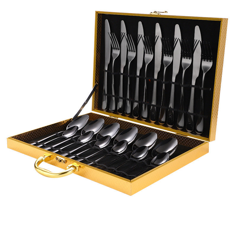 CasaFoyer 24 pcs Stainless Steel Tableware Set with Box