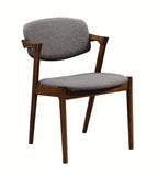 Coaster Home Furnishings Malone Dining Side Chairs Grey and Dark Walnut (Set of 2)