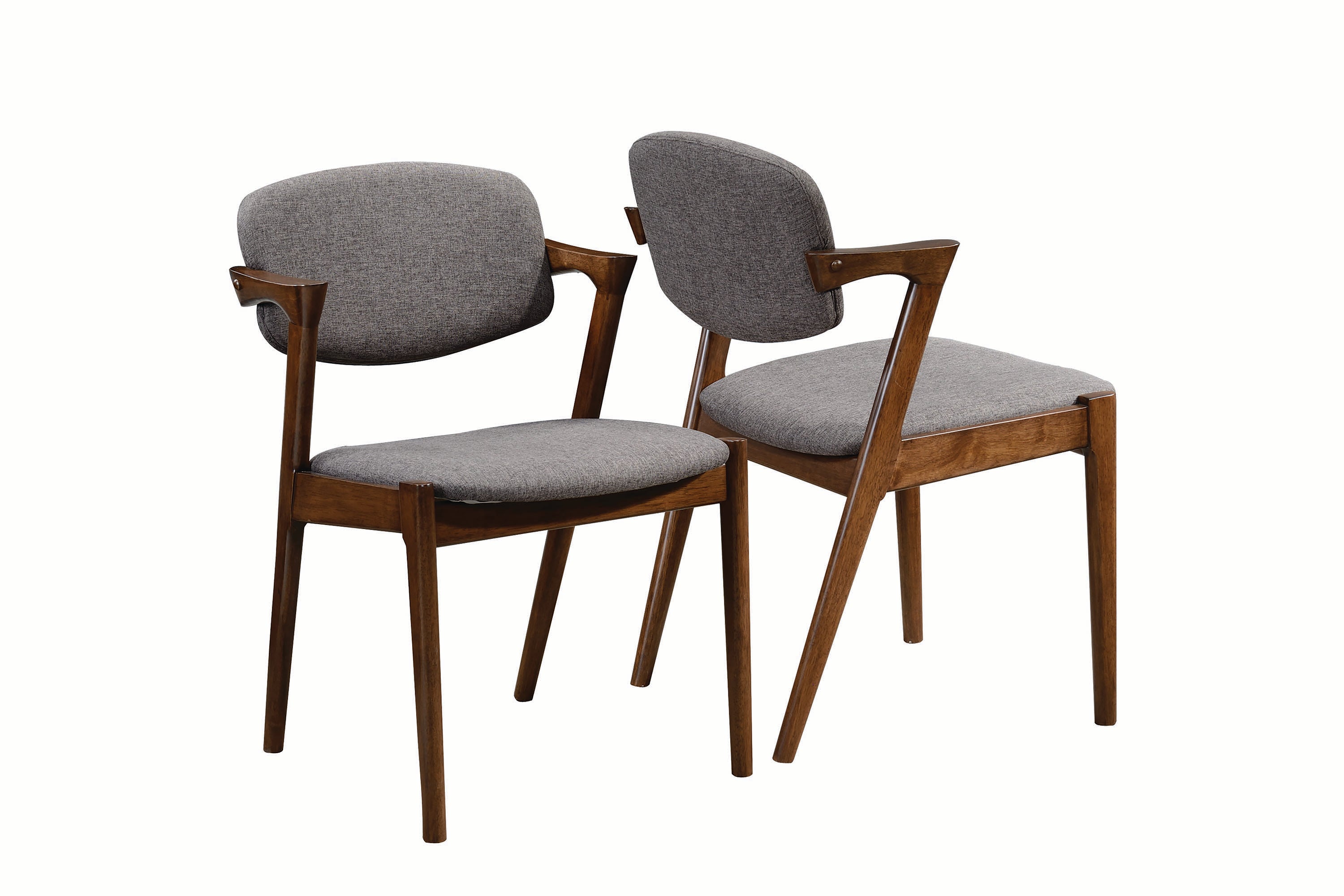 Coaster Home Furnishings Malone Dining Side Chairs Grey and Dark Walnut (Set of 2)