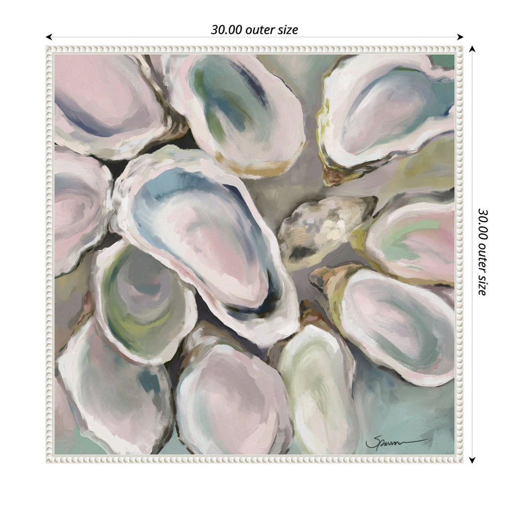 Sylvie Oyster Roast Framed Canvas by Mary Sparrow