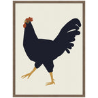 Sylvie Farm Rooster Framed Canvas by Hannah Beisang