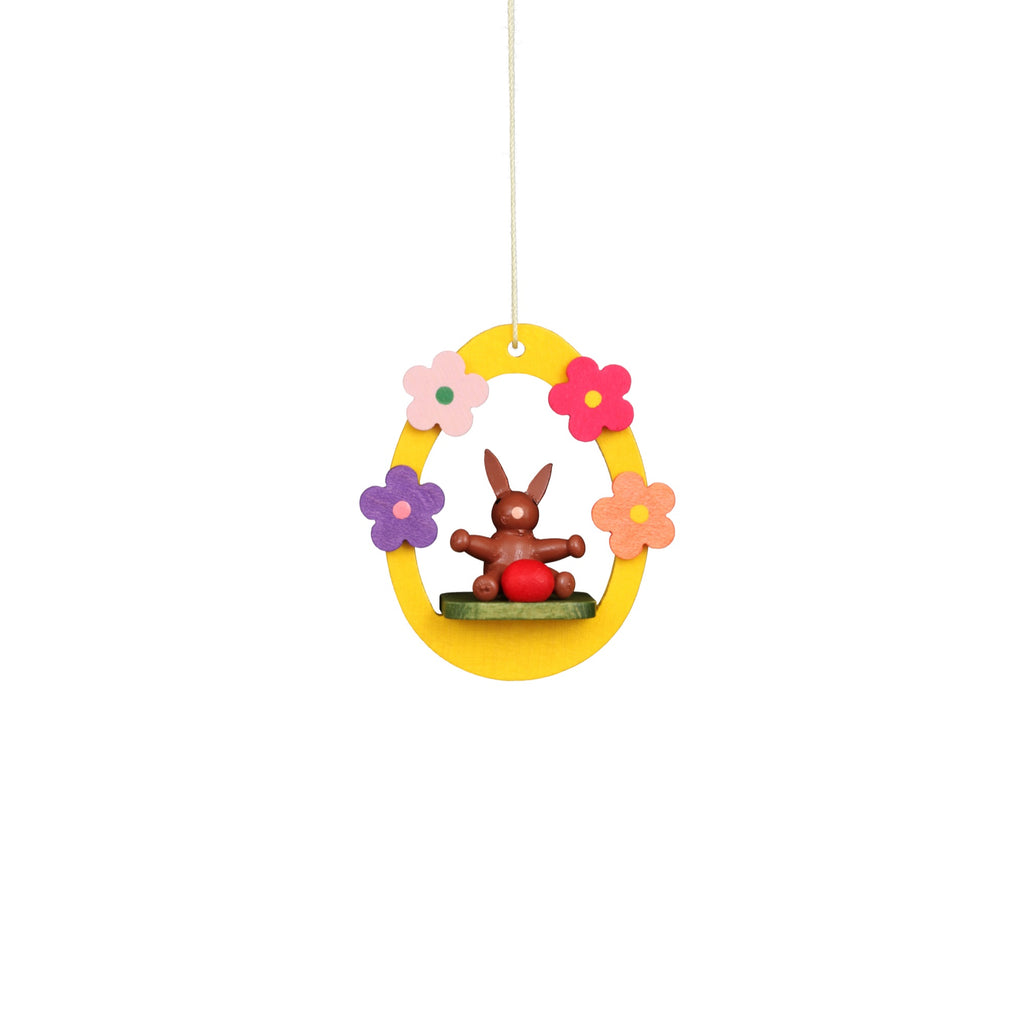 11-0601 - Christian Ulbricht Ornament - Baby Bunny in Egg - 2.25''H x 1.9''W x .8''D
