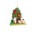 11-0611 - Christian Ulbricht Ornament - Stork Couple at Tree - 3.25H x 2.8W x 1.15D