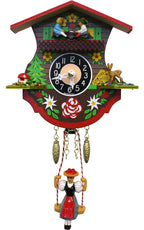 Alexander Taron Seasonal Decorative Collectible Engstler Battery Operated Clock Mini Size 4.5" H X 4.25" W X 2.25" D