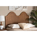 Baxton Studio Tobin Vintage Classic and Traditional Ash Walnut Finished Wood King Size Arched Headboard