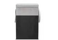 Large Laundry Hamper with Lid, Foldable Clothes Storage Bin, Space Saving Basket with Side Handles, Black Grey, Pack of 1
