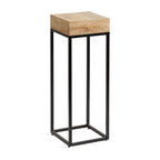 Karlsen Wood and Metal Slim Side Table