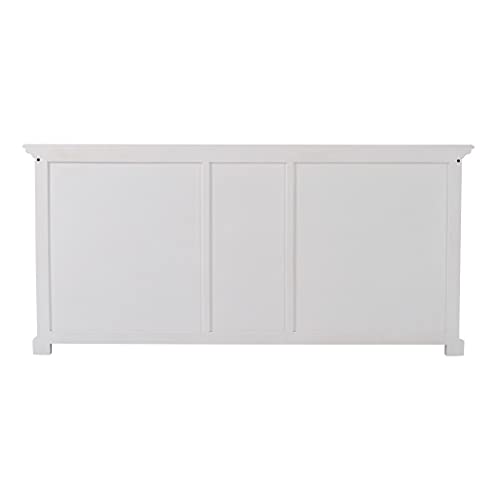 HomeRoots Mahogany, Medium-Density Fibreboard (MDF) Modern Farm White Buffet Server