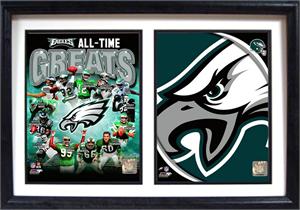 12X18 Double Frame  Philadelphia Eagles Greats