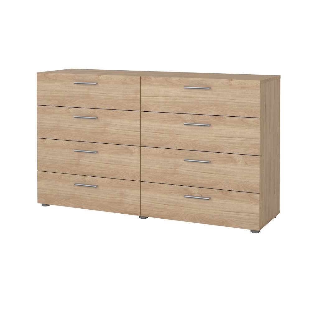 Pepe 8 Drawer Double Dresser, Jackson Hickory