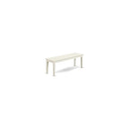 East West Furniture WEAV6-LWH-W 6Pc Rectangle 42/60" Family Table with 18 in Leaf and 4 Wood Seat Chairs Plus 1 Bench