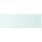 vidaXL Wall Shelf 2 Pcs, Floating Shelf, Display Shelf, Wall Mounted Shelf for Book DVD CD Photo Frame Trophy Planter Pot, Modern, Tempered Glass