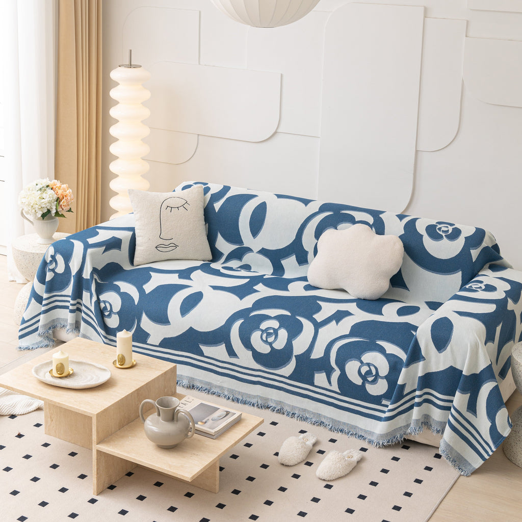 Chenille Sofa Cover Blanket, Couch Cover Blanket Throws for Couches Living Room Furniture Throw Covers