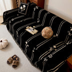 Chenille Jacquard Sofa Throw Cover with Tassel Soft Thick Couch Protector Blanket