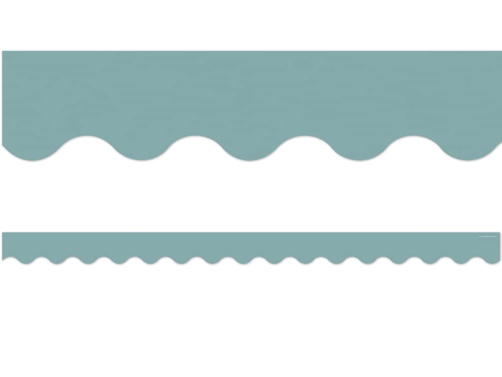 Teacher Created Resources Calming Blue Scalloped Border Trim (Tcr7128)