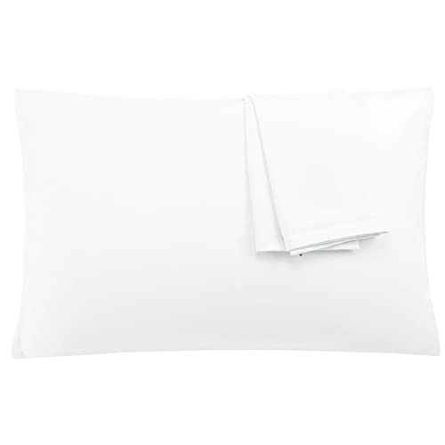 Uxcell 2 Pack Pillow Cases Soft 1800 Series Microfiber Pillowcases Set With Zipper Queen(20'X30') White
