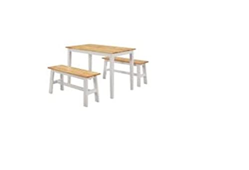 4D Concepts New York Table Dining Set, Natural/Gray