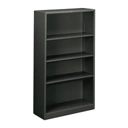 Hon Steel Bookcases-4 Shelf Metal Bookcase, 34-1/2&quot;Wx12-5/8&quot;Dx59&quot;H, Charcoal