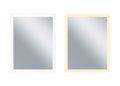 Rectangle Matte White Led 32 In. Mirror From Our Abigail Collection