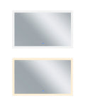 Rectangle Matte White Led 70 In. Mirror From Our Abigail Collection