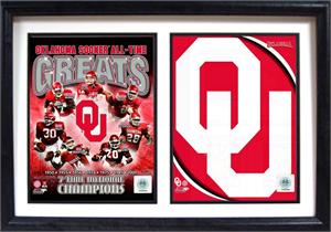12X18 Double Frame  University Of Oklahoma Greats