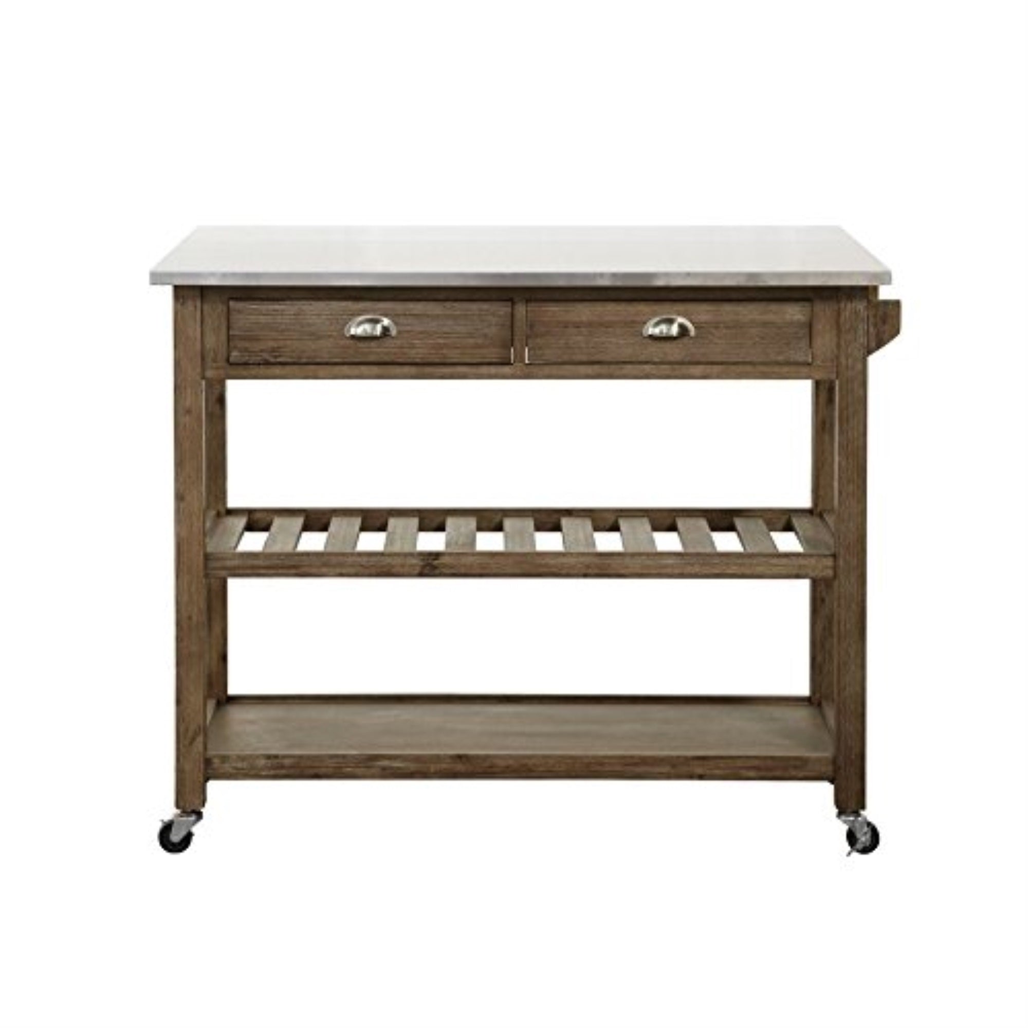 Sonoma Kitchen Cart with DropLeaf [Barnwood WireBrush]