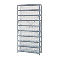 Quantum Storage 1275201Bl Store More Steel Shelving Unit With 6 Inch  Shelf Bins, 12 Inch  D X 36 Inch  W X 75 Inch  H, Blue