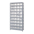 Quantum Storage Systems 1275207Rd Store More Steel Shelving Unit With 6 Shelf Bins, 12 D X 36 W X 75 H, Red