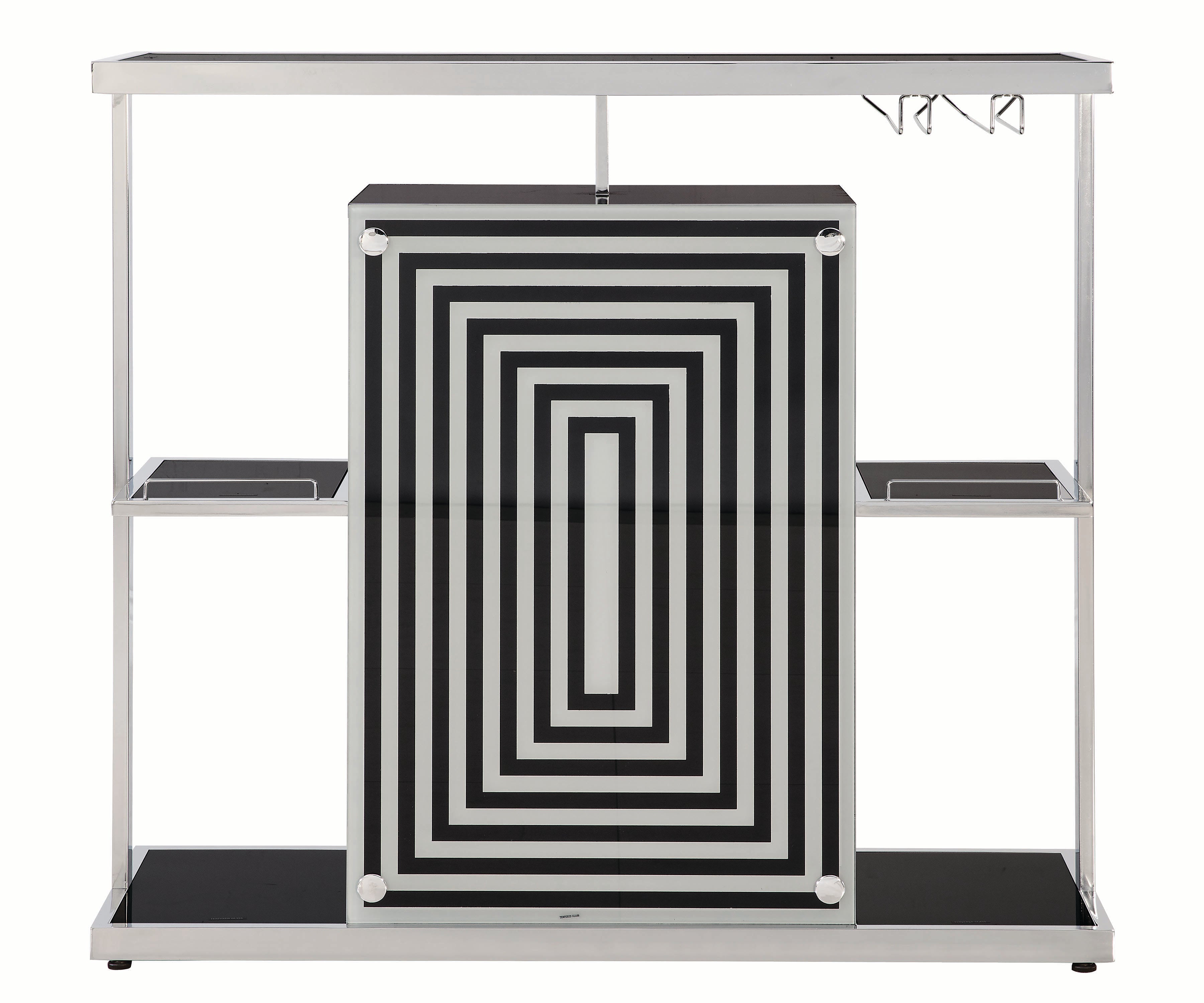Contemporary Glossy Black Bar Unit