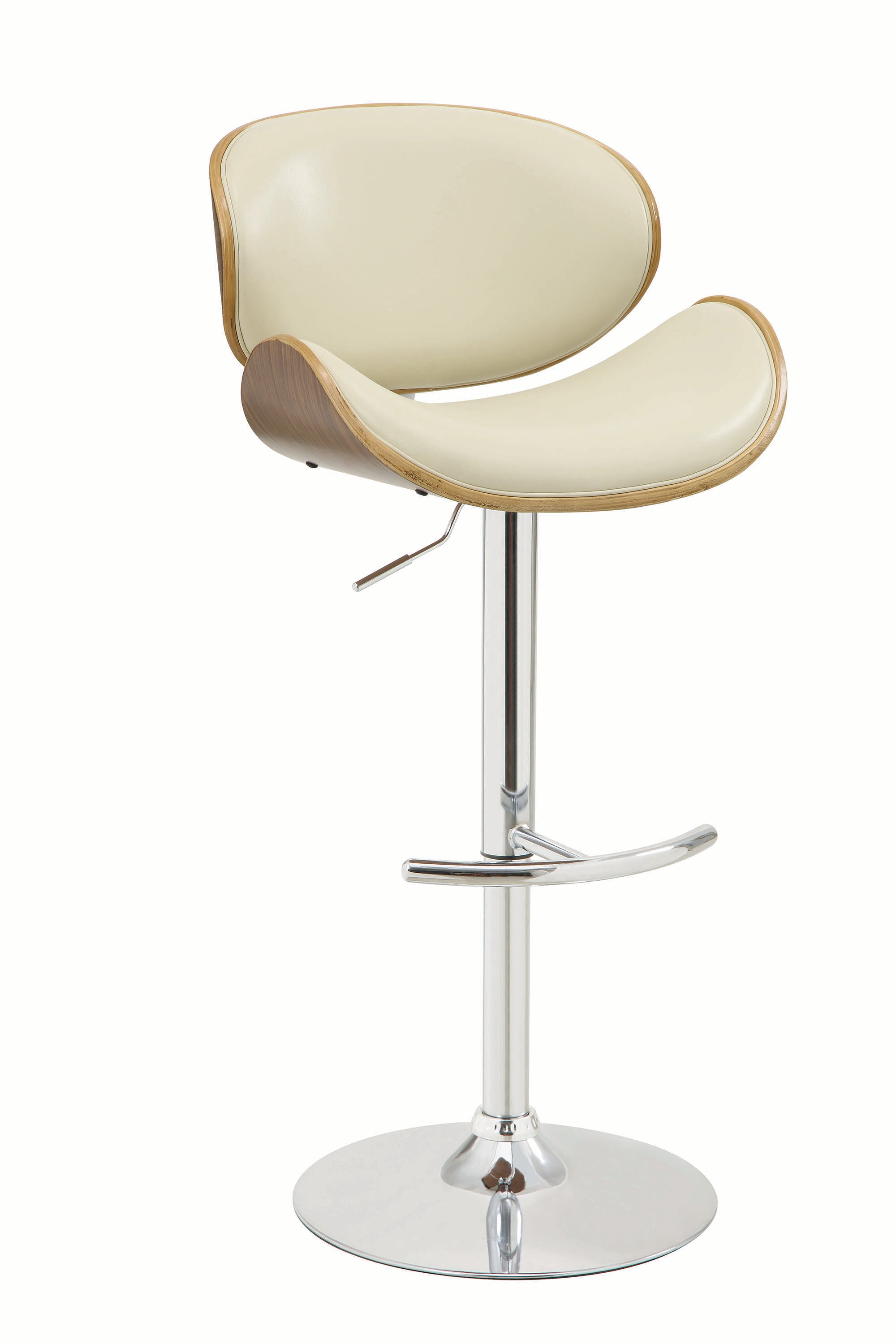 Coaster Adjustable Bar Stool Ecru And Walnut 130505