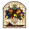25 Inch W X 29 Inch H Fruitbowl Stained Glass Window