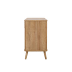 New Pacific Direct Thelma Rattan Small Cabinet 1 Drawer + 2 Doors In Natural Oak